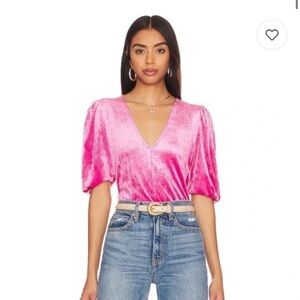 Free People Don’t You Wish Velvet Bodysuit
